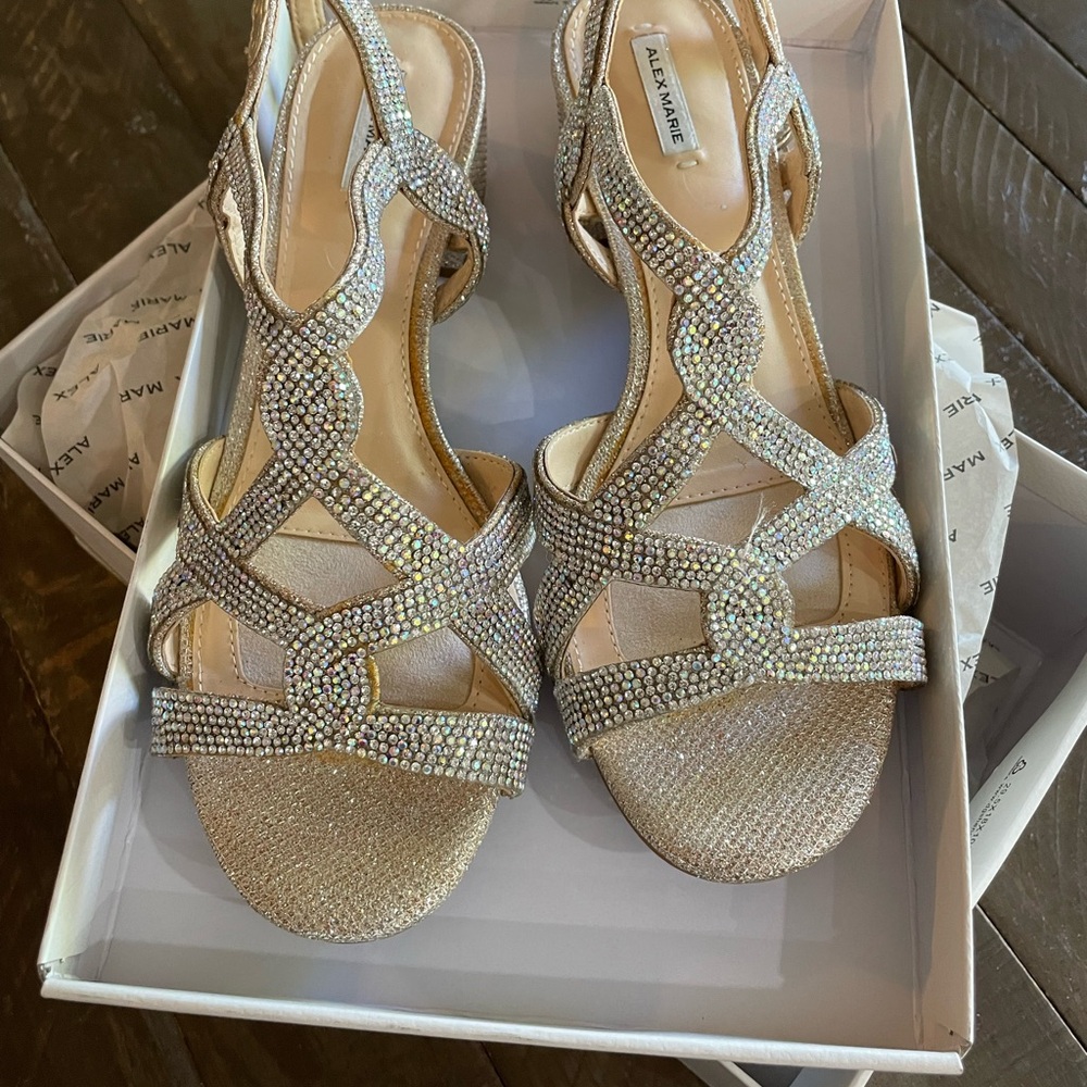 Alex Marie Sparkling Gold Sandals